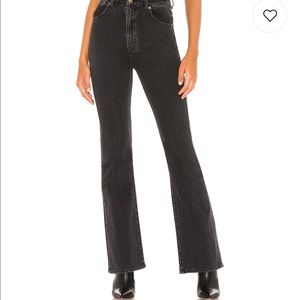 ROLLAS dusters high rise boot cut jeans in black